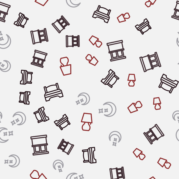 设置线大床窗户与窗帘月亮和图片下载