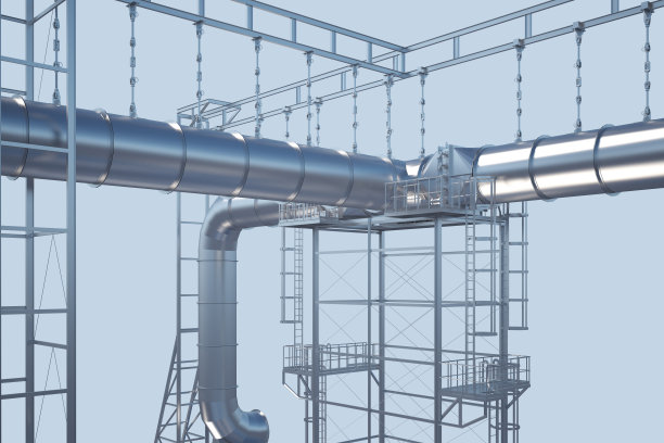 工业背景，金属结构来自管道图片下载