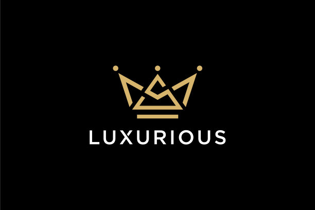 字母的几何复古创意皇冠。图片下载