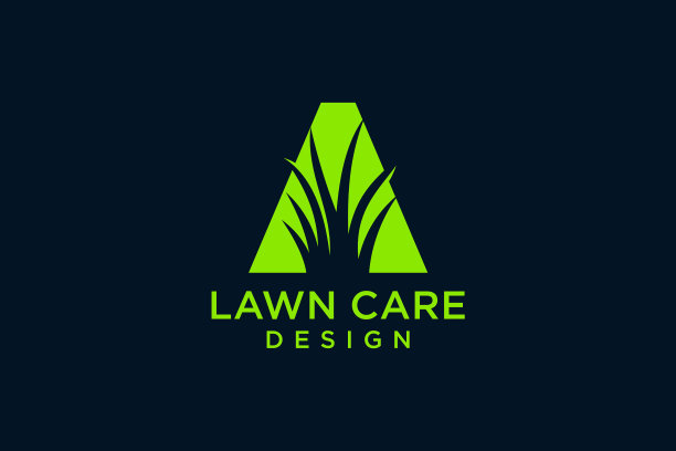 字母a用草标志模板图标设计图片下载