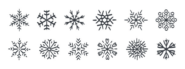 手绘雪花图案图片下载