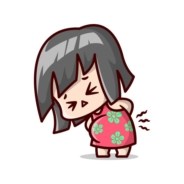 有趣的怀孕妈妈是背痛卡通图片下载
