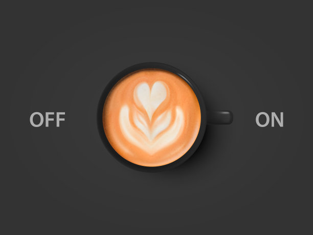 3d现实关闭开关与牛奶泡沫图片下载