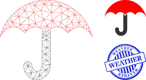 天气纹理密封和网状伞图片下载