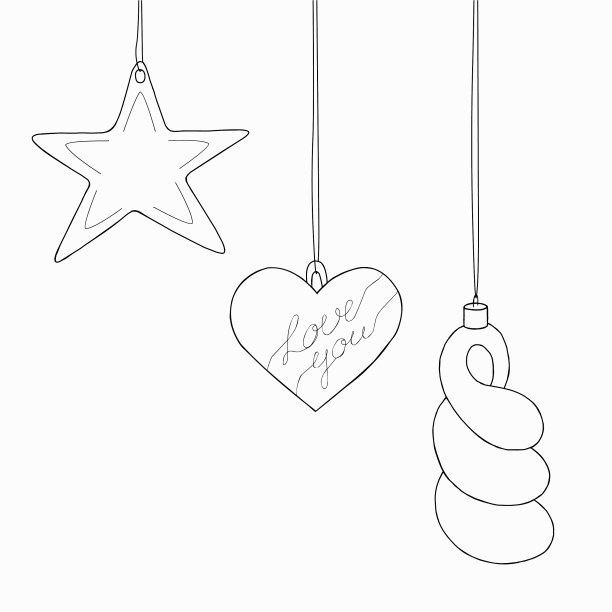 圣诞树装饰套装图片下载