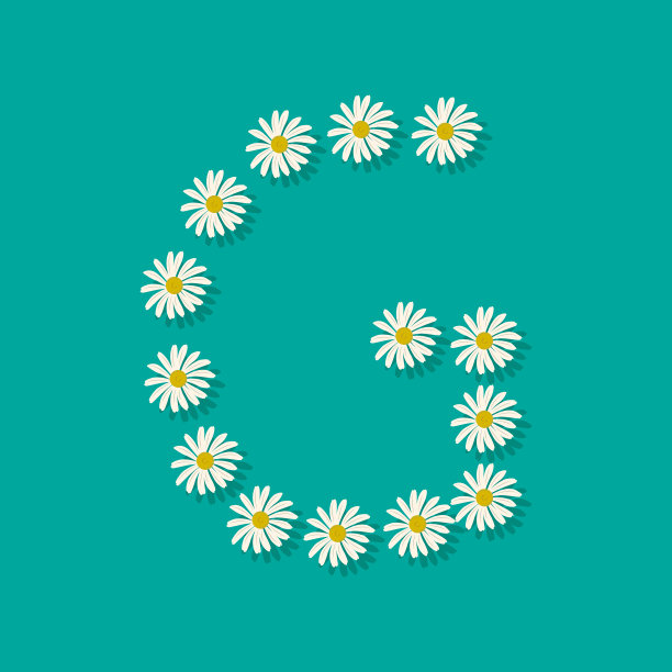 字母g来自甘菊图片下载