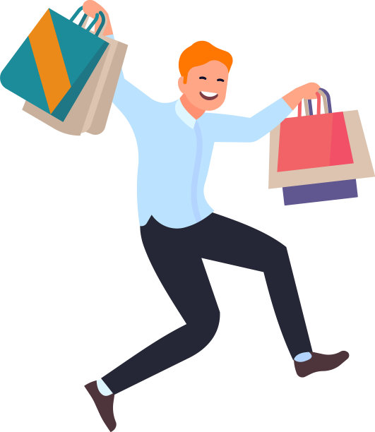 快乐的人带着购物袋物美价廉提供欢乐图片下载