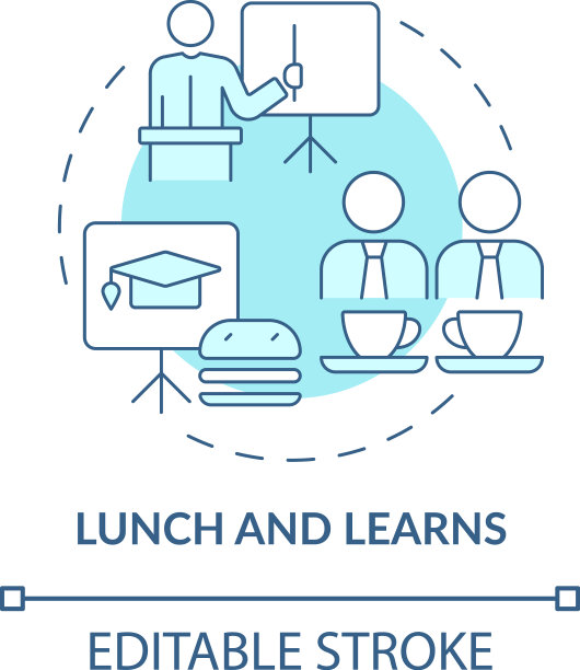 在午餐时间学习概念图标图片下载