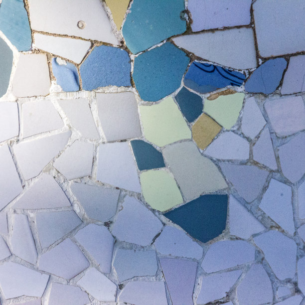 白色和蓝色瓷砖背景图片下载