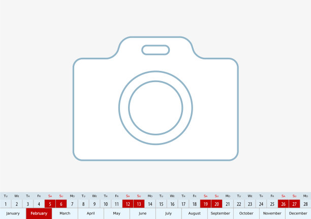 2022年2月为台历模板图片下载