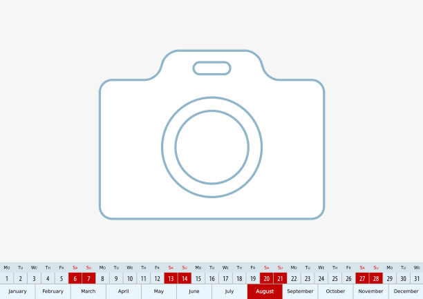 2022年8月为台历模板图片下载