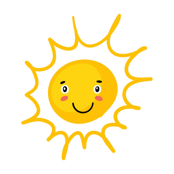 有趣的眼睛太阳阳光可爱的夏天标志春天图片下载