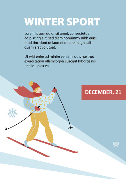 冬季运动滑雪，山地景观滑雪图片下载