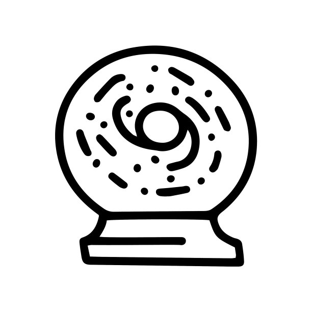 水晶球与宇宙线涂鸦图片下载