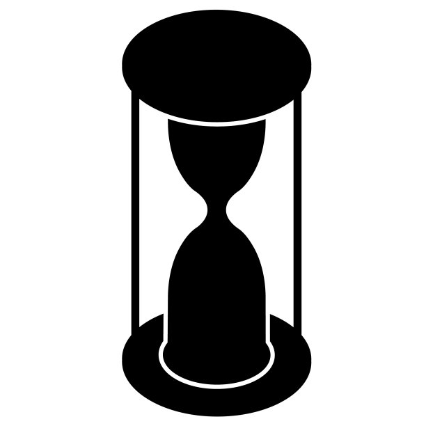 等距沙漏轮廓孤立在白色图片下载