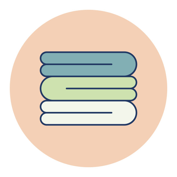 叠放浴巾或餐巾图标图片下载