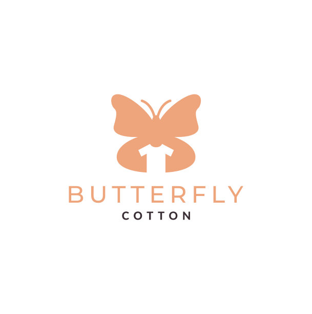 负空间布上带有蝴蝶标志符号图片下载