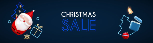 圣诞节销售与3d圣诞老人冷杉设计模板图片下载