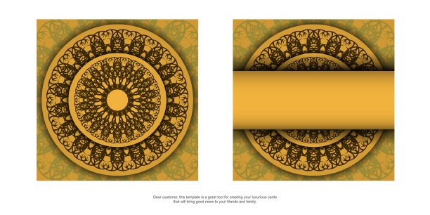 黄牌一种带有豪华棕色装饰的黄牌图片下载