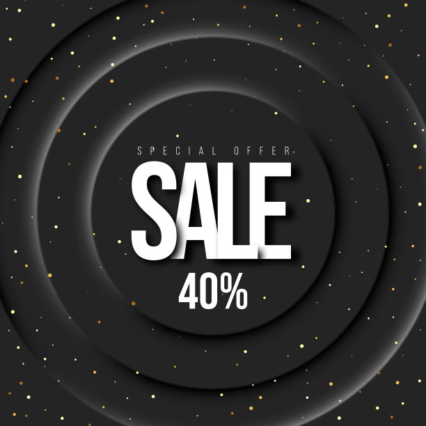 黑色背景大减价，打四折图片下载