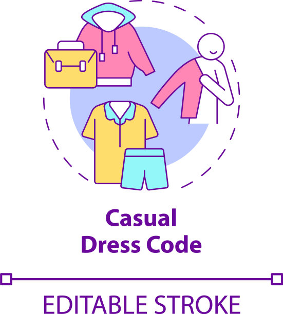 休闲服装编码概念图标图片下载