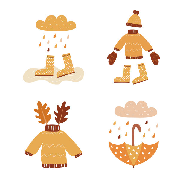 你好秋集秋贺卡图片下载