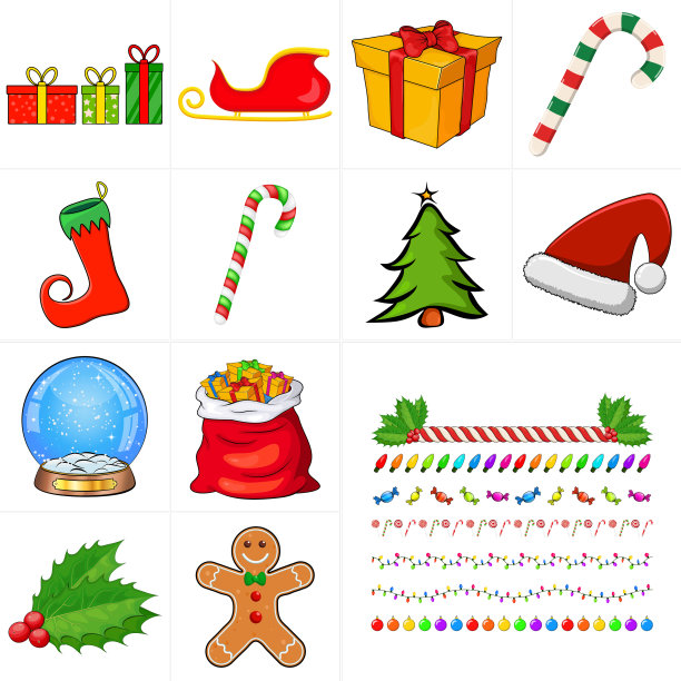 圣诞符号收藏大套圣诞图片下载