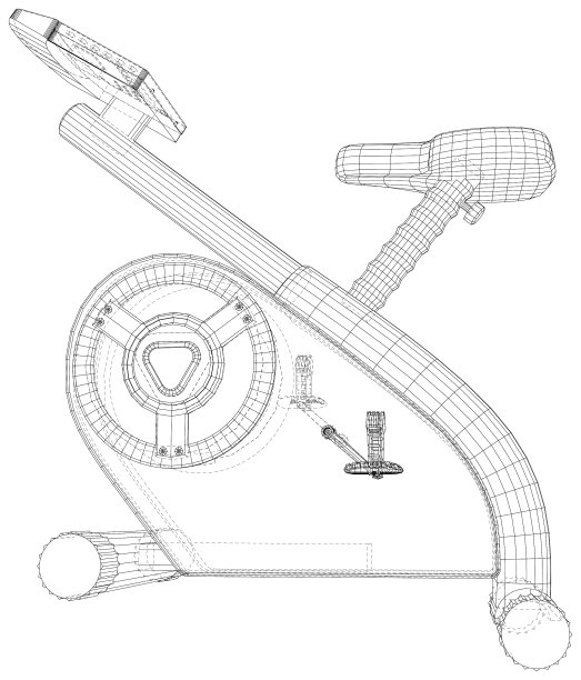 自行车健身线框轮廓图图片下载