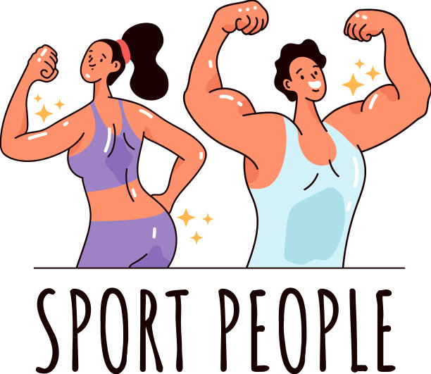 健美运动员男人女人人物摆姿势图片下载