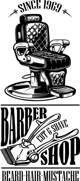 理发店海报模板理发店椅子图片下载