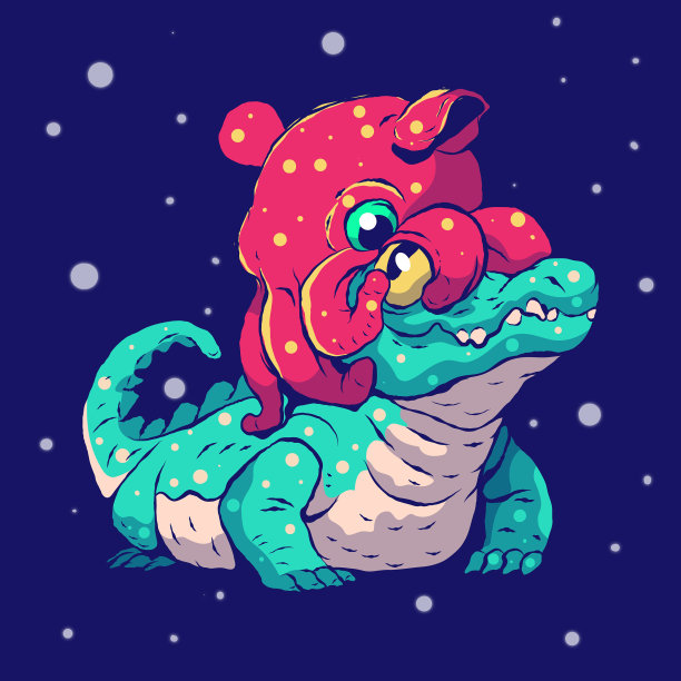 鳄鱼和章鱼图片下载