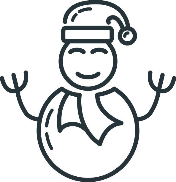 概念新年快乐圣诞快乐雪人图片下载