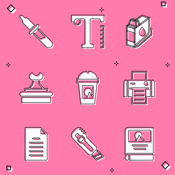 设置移液器文字打印机墨盒图章图片下载