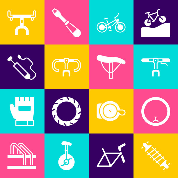 设置自行车悬挂、车把、气泵图片下载