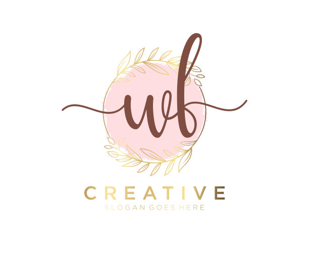 最初的wf女性标志可用于自然沙龙图片下载