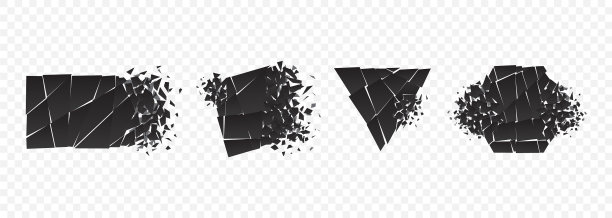 造型爆碎，风格扁碎图片下载
