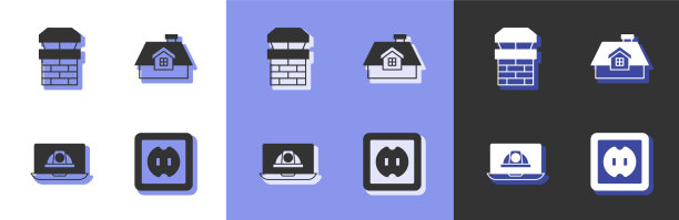 设置电源插座烟囱工人安全图片下载