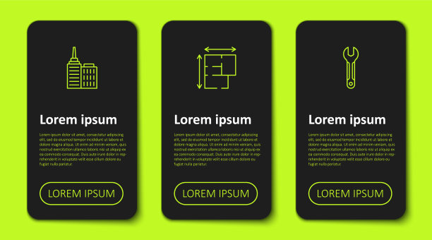 设置线城市景观住宅平面图及扳手图片下载