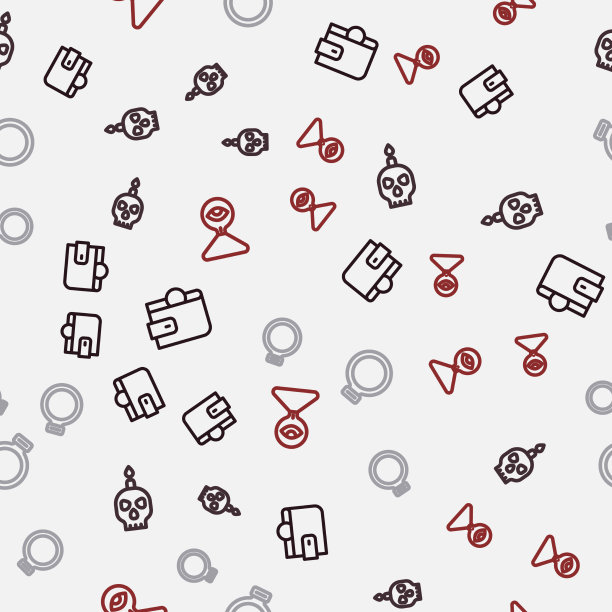 设定线钱包燃烧蜡烛的头骨魔法图片下载