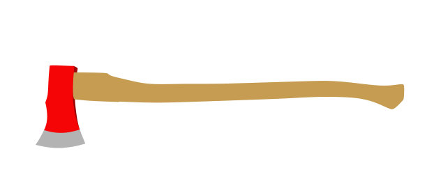 Ax孤立在白色上图片下载