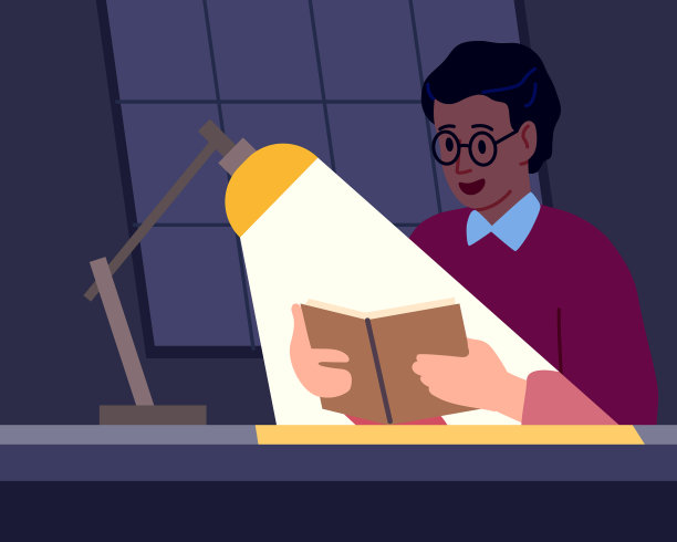 教学灯台灯照亮人图片下载