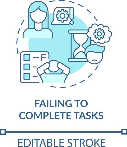 未能完成任务概念图标图片下载