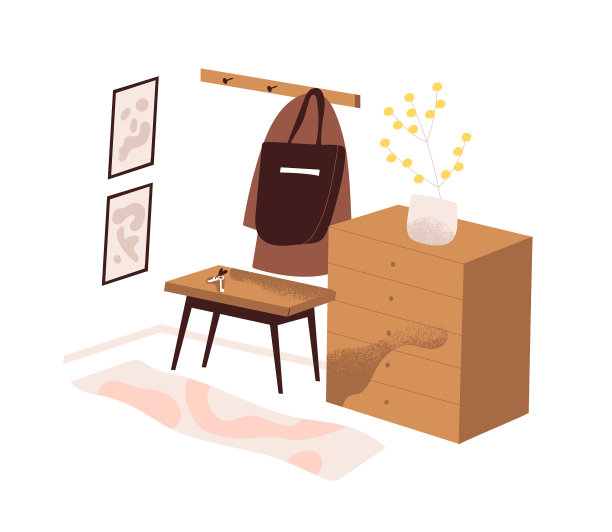 现代家居内的走廊室内设计图片下载