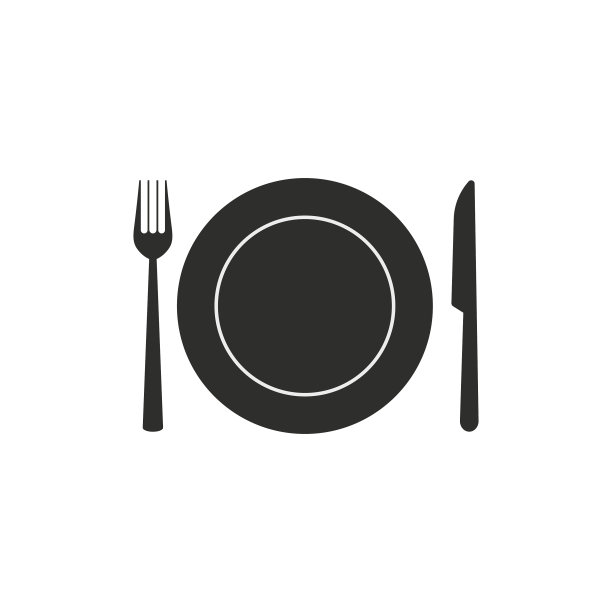 单色餐具，餐具叉和刀图片下载