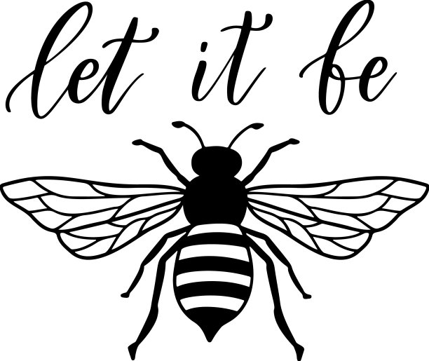 让它是有趣的蜜蜂引用手绘字母图片下载