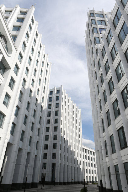 俄罗斯莫斯科的新建筑立面图片下载