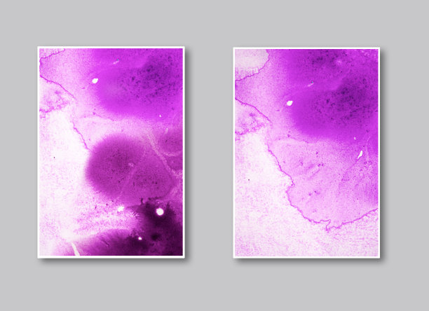 抽象彩色水彩横幅集设计。手绘抽象颜料笔触设定。水彩元素横幅，贺卡或邀请模板。图片下载