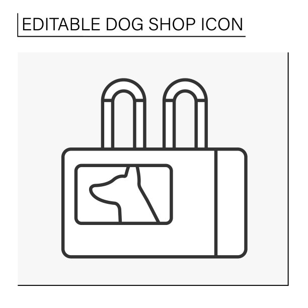 狗店线图标图片下载