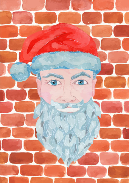 圣诞贺卡与英俊的老男人图片下载