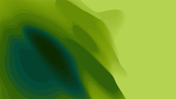 绿纸层三维抽象梯度剪纸图片下载